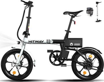 HITWAY BK 35S Electric Bike, 16 ”E cycling 250W City E-Bike Max.Range 25-60KM woman man - Orantek -