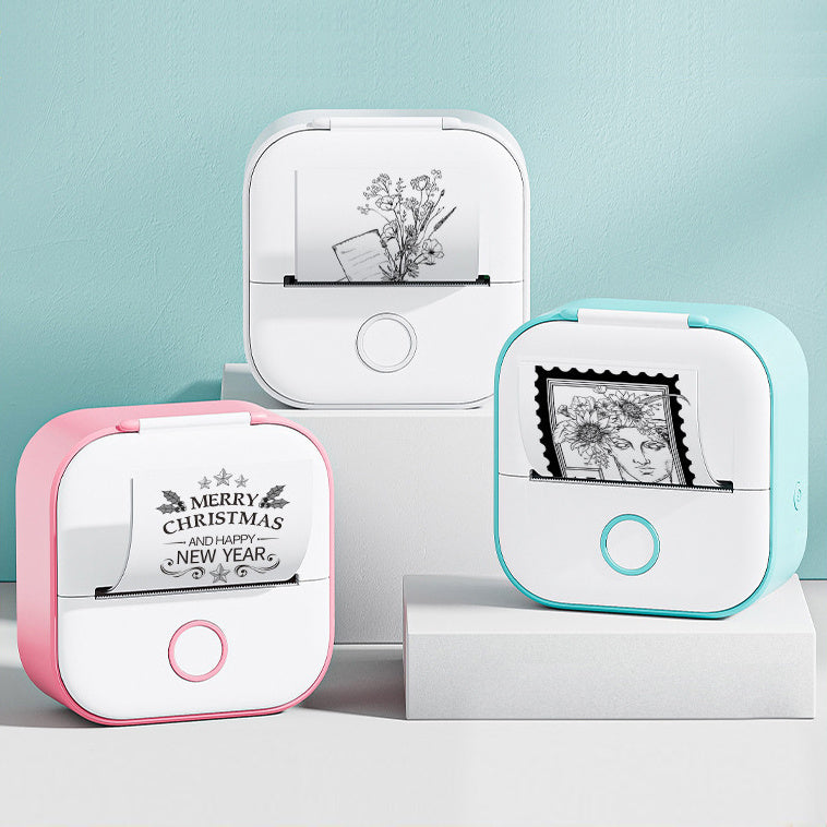 Portable Mini Thermal Label Printer Home Photo Printer Student Wrong Question Printer Bluetooth-compatible Mini Label Printer Price Tag - Orantek -