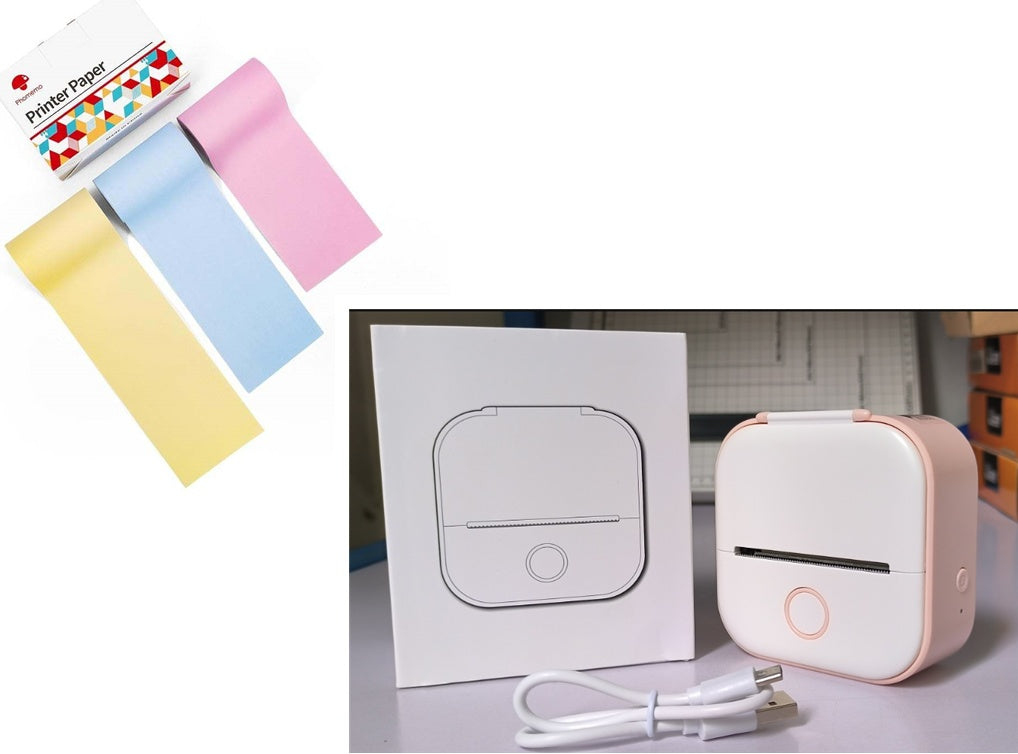 Portable Mini Thermal Label Printer Home Photo Printer Student Wrong Question Printer Bluetooth-compatible Mini Label Printer Price Tag - Orantek -