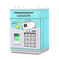 Electronic Piggy Bank MINI ATM Saving Box with Password Simulated Fingerprint Money Bank for Cash Coins Auto Scroll Paper