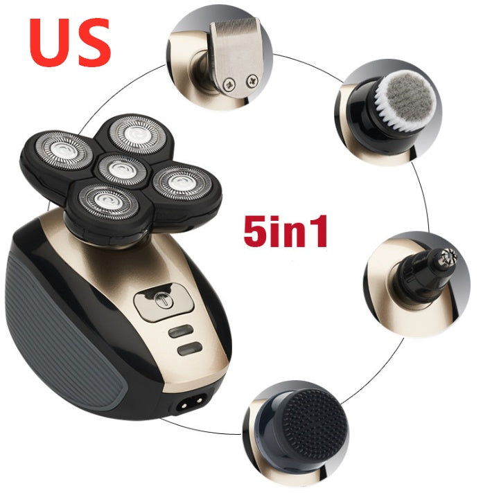 5 In 1 Multifunctional Electric Shaver 5 Blade Razor For Men Shaved Head Rechargeable Shaving Machine Beard Nose Hair Trimmer - Orantek -