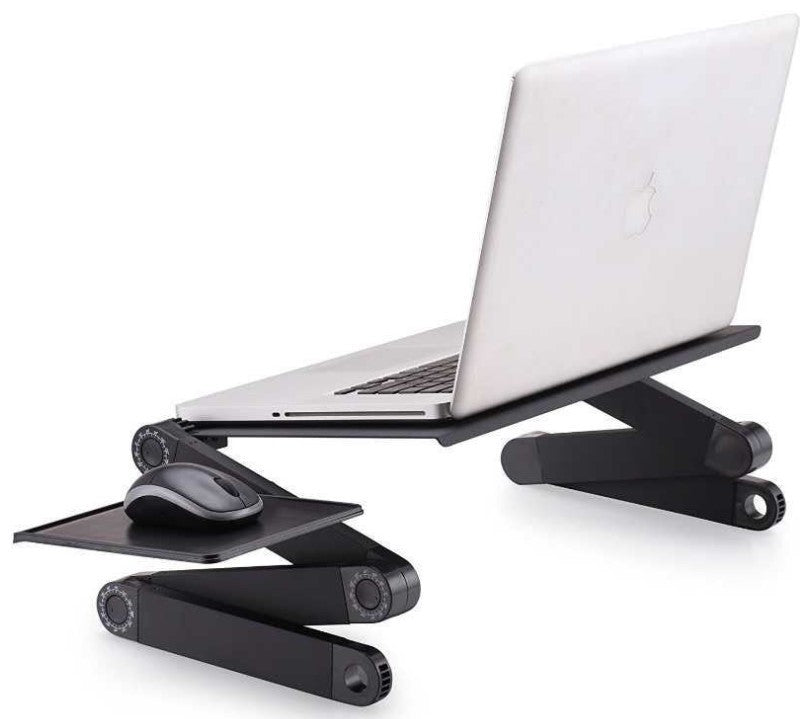 Folding Desk Retractable Adjustable Study Desk In Bed Aluminum Alloy Notebook Computer Bracket Lazy Desk - Orantek -