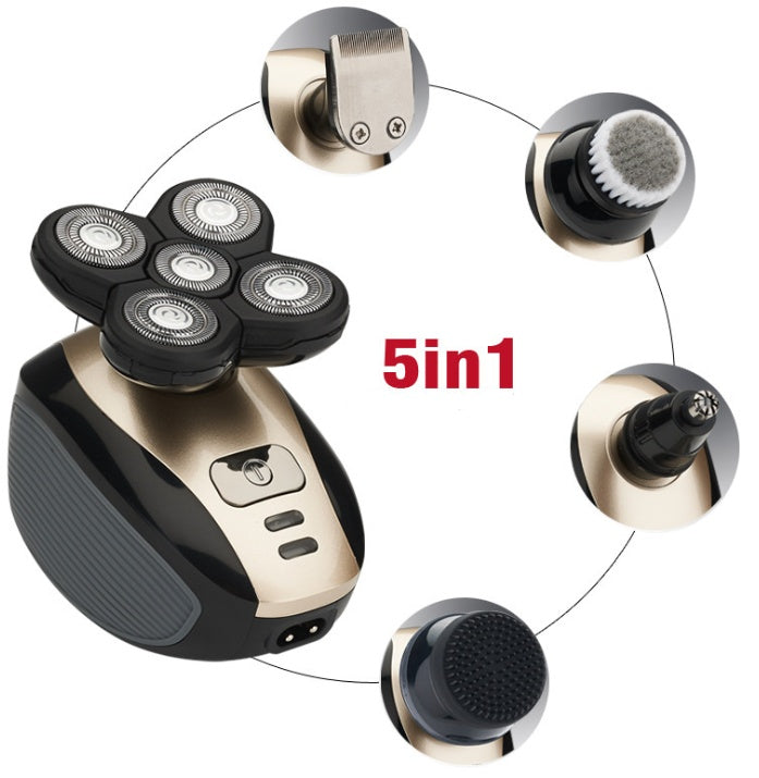 5 In 1 Multifunctional Electric Shaver 5 Blade Razor For Men Shaved Head Rechargeable Shaving Machine Beard Nose Hair Trimmer - Orantek -