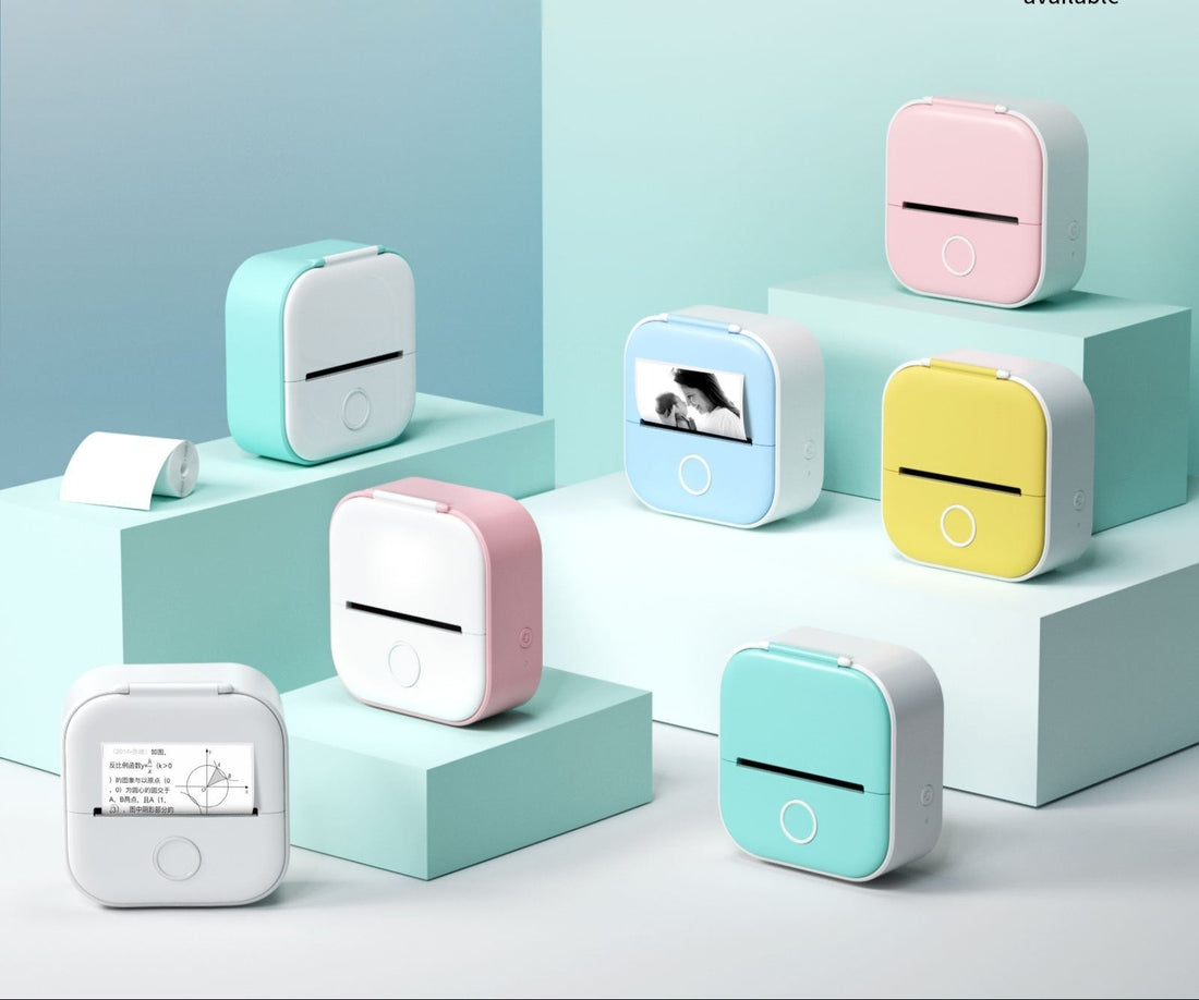 Portable Mini Thermal Label Printer Home Photo Printer Student Wrong Question Printer Bluetooth-compatible Mini Label Printer Price Tag - Orantek -