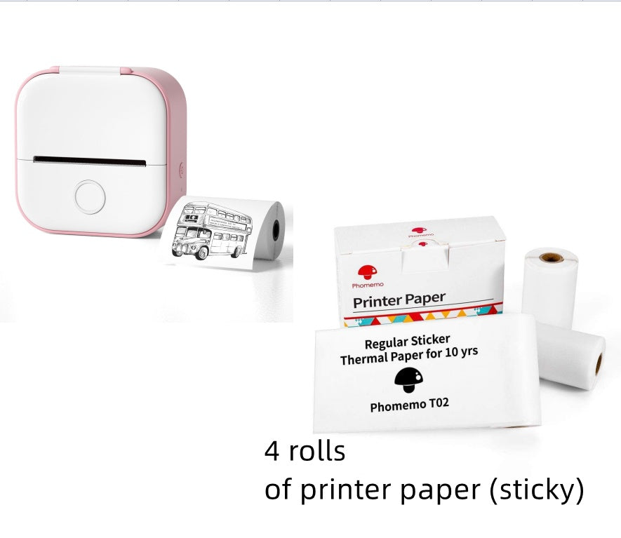 Portable Mini Thermal Label Printer Home Photo Printer Student Wrong Question Printer Bluetooth-compatible Mini Label Printer Price Tag - Orantek -