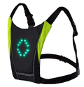 USB Rechargeable Reflective Vest Backpack with LED Turn Signal Light Remote Control Outdoor Sport Safety Bag Gear for Cycling - Orantek -