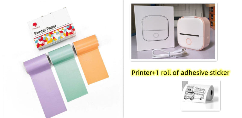 Portable Mini Thermal Label Printer Home Photo Printer Student Wrong Question Printer Bluetooth-compatible Mini Label Printer Price Tag Shop1104971419 Store