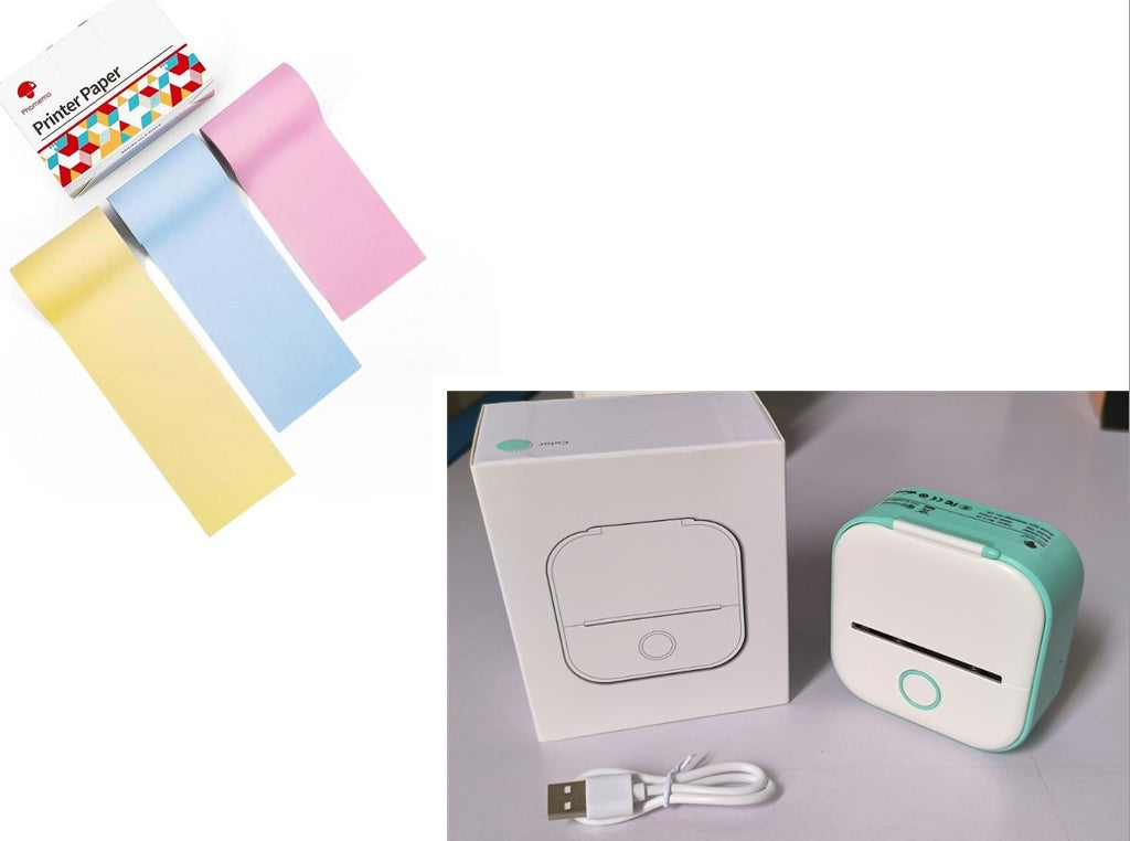 Portable Mini Thermal Label Printer Home Photo Printer Student Wrong Question Printer Bluetooth-compatible Mini Label Printer Price Tag - Orantek -