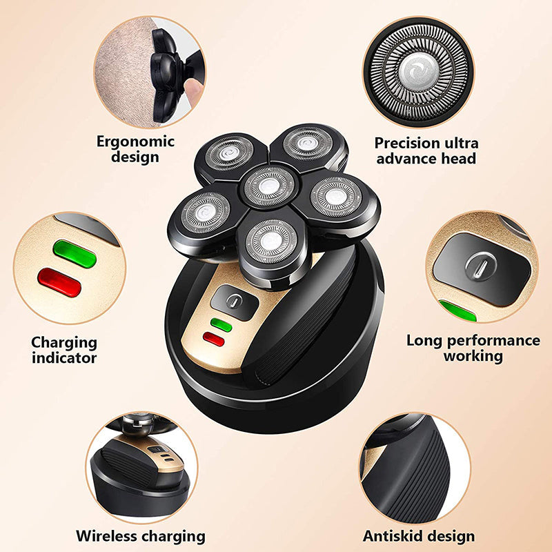 5 In 1 Multifunctional Electric Shaver 5 Blade Razor For Men Shaved Head Rechargeable Shaving Machine Beard Nose Hair Trimmer - Orantek -