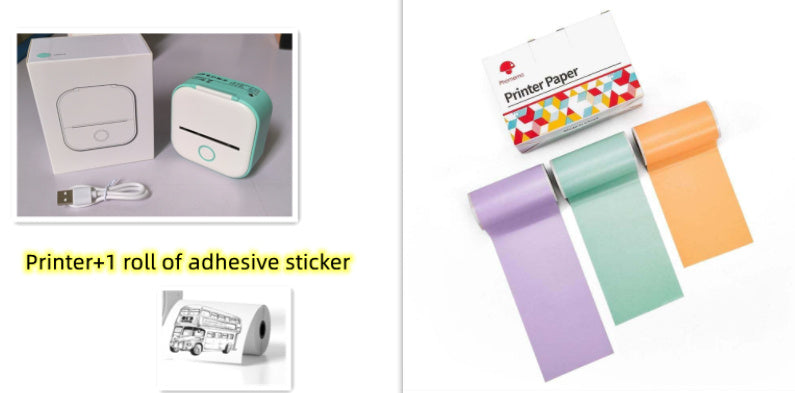Portable Mini Thermal Label Printer Home Photo Printer Student Wrong Question Printer Bluetooth-compatible Mini Label Printer Price Tag Shop1104971419 Store