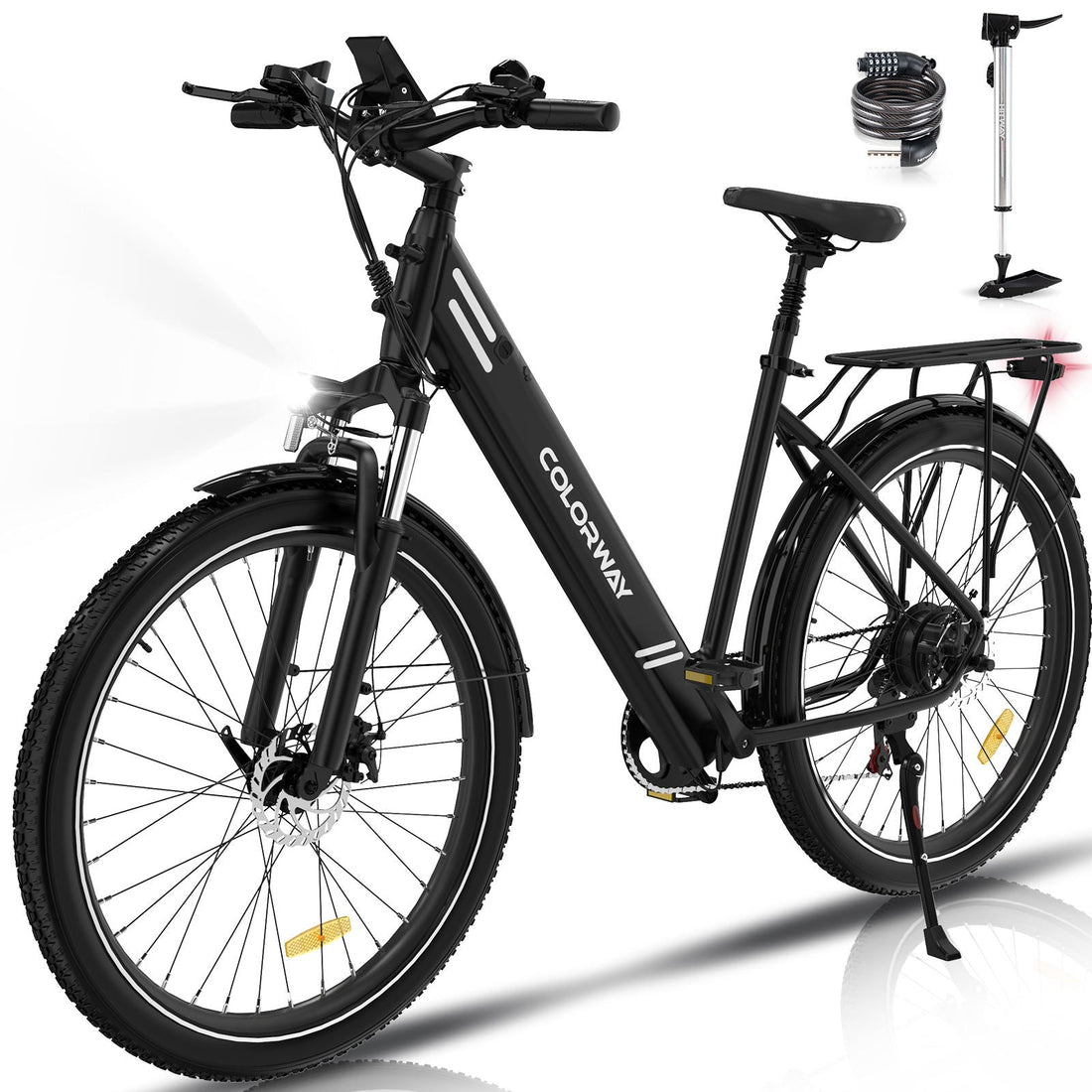 COLORWAY BK18 27.5'' Aluminium Alloy Frame and 7 Speed Gears Electric Road Bike with for City Riding - Orantek -