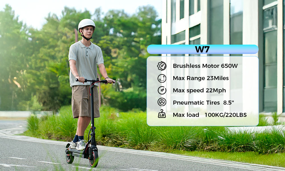 iScooter W7 Electric Scooter 10.5Ah 8.5-inch City Unisex E Scooter - Orantek -