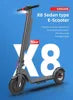 Kixin X8 Folding Electric Scooter Waterproof 350W 45KM Long Range 32KM/H Two Wheel E Scooter - Orantek -
