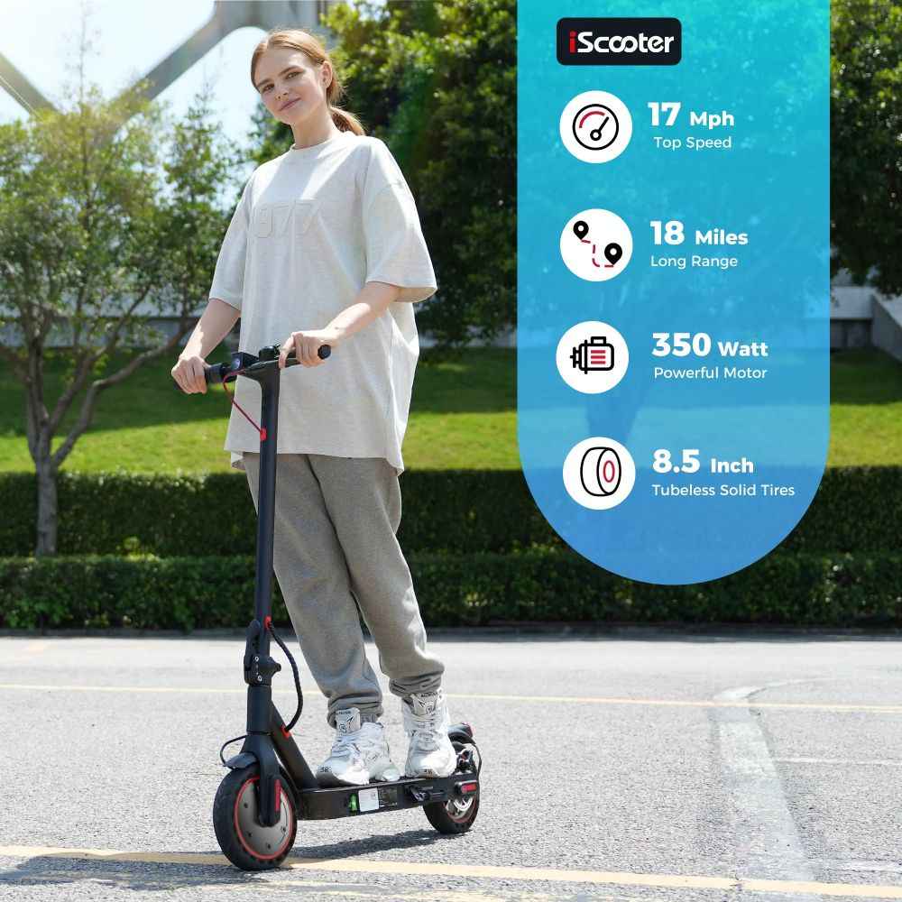 iSCOOTER i9 8.5" Folding Commuter Electric Scooter 350W Motor 42V 7.5Ah Battery