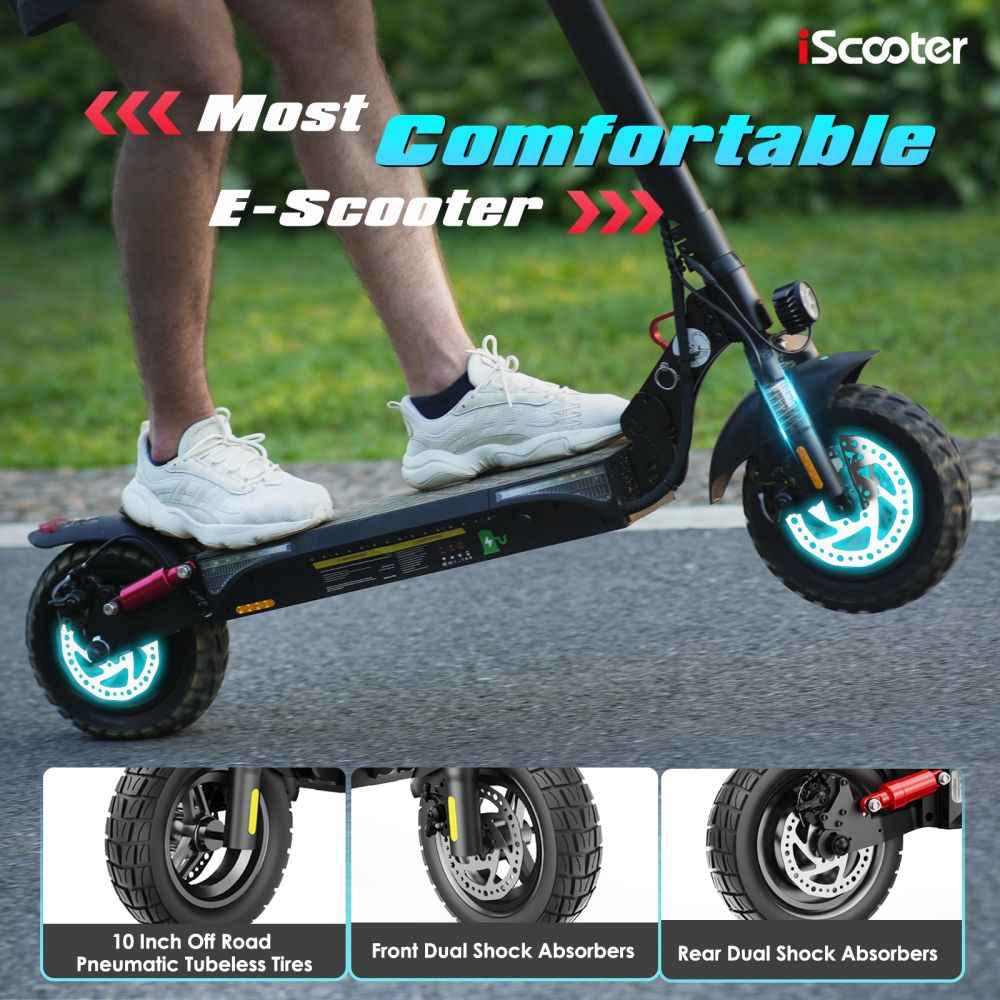 iSCOOTER iX3 10" Off-Road Electric Scooter 800W Motor 48V 10Ah Battery