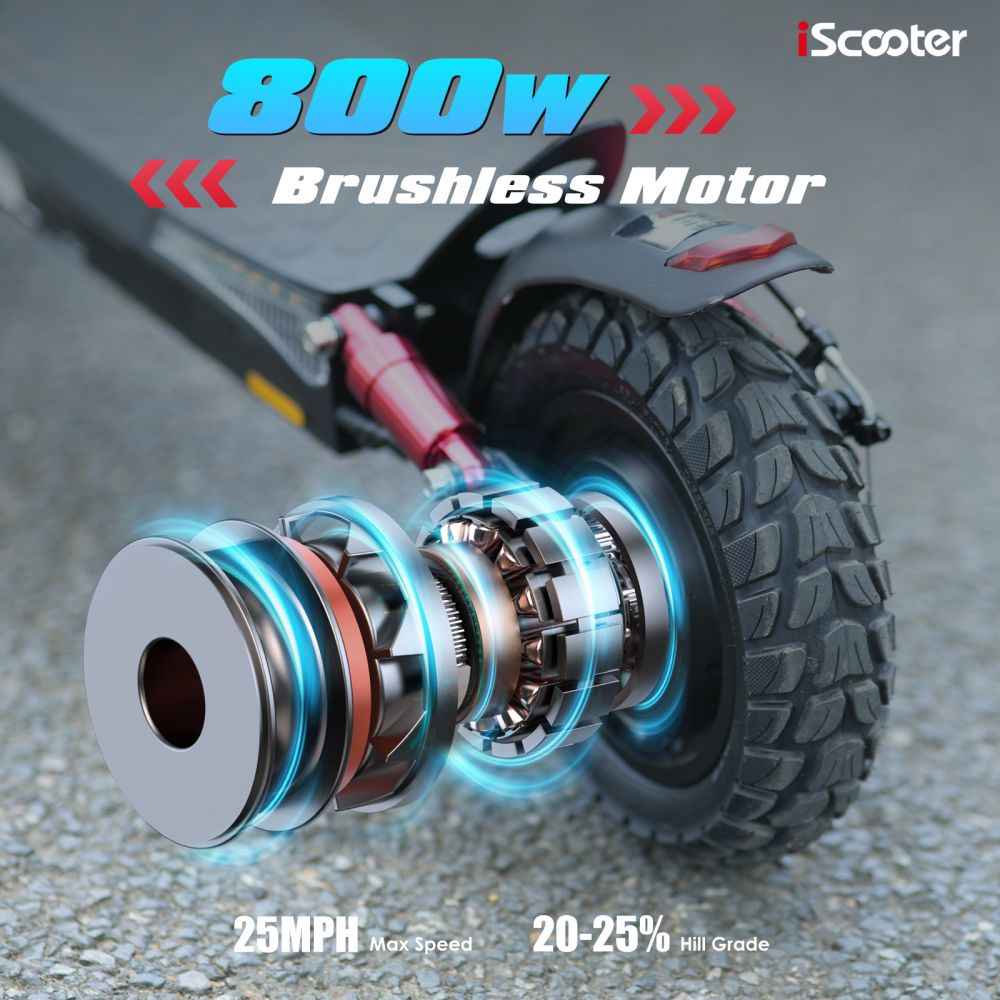 iSCOOTER iX3 10" Off-Road Electric Scooter 800W Motor 48V 10Ah Battery