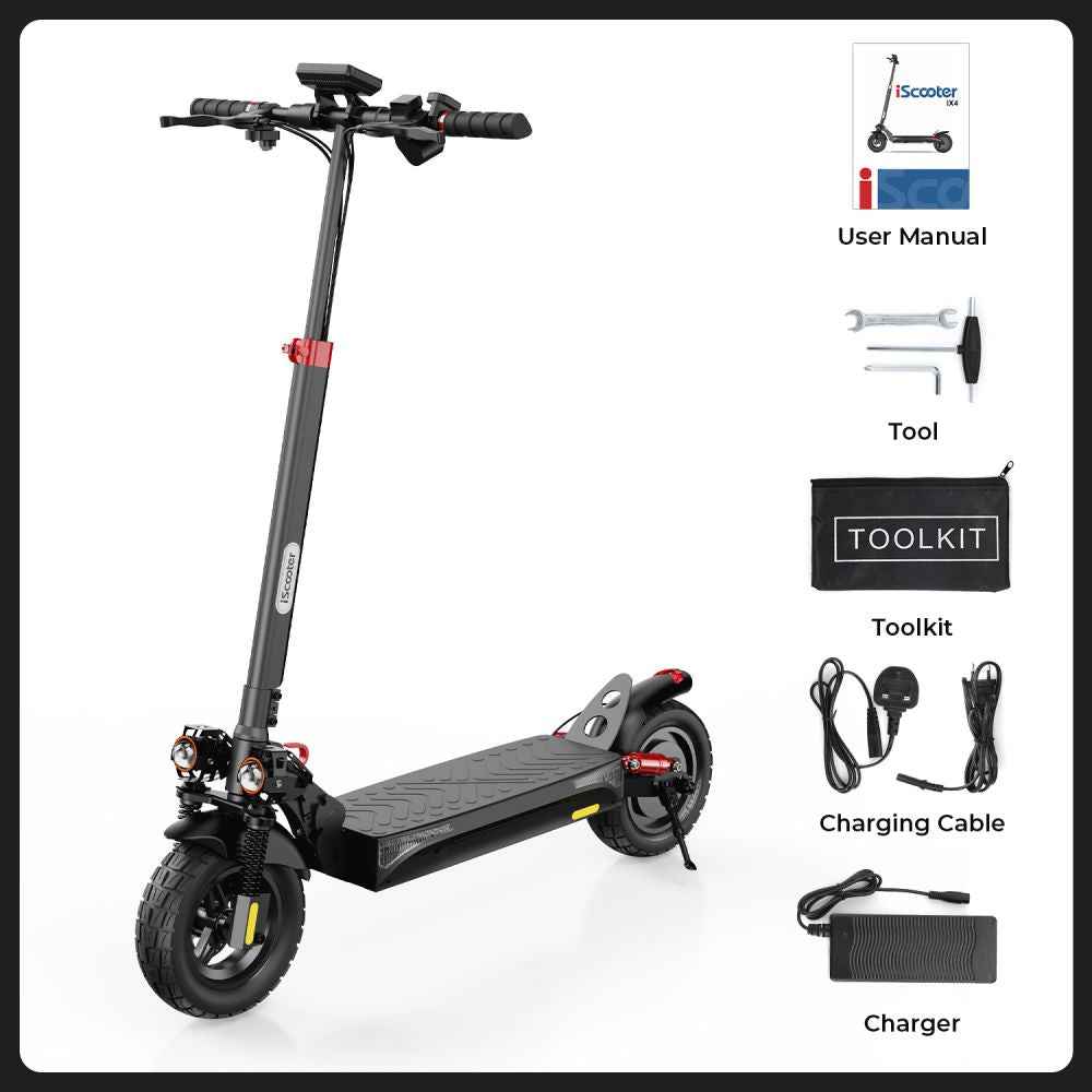 iSCOOTER iX4 10" Off-Road Electric Scooter with APP Control 800W Motor 48V 15Ah Battery