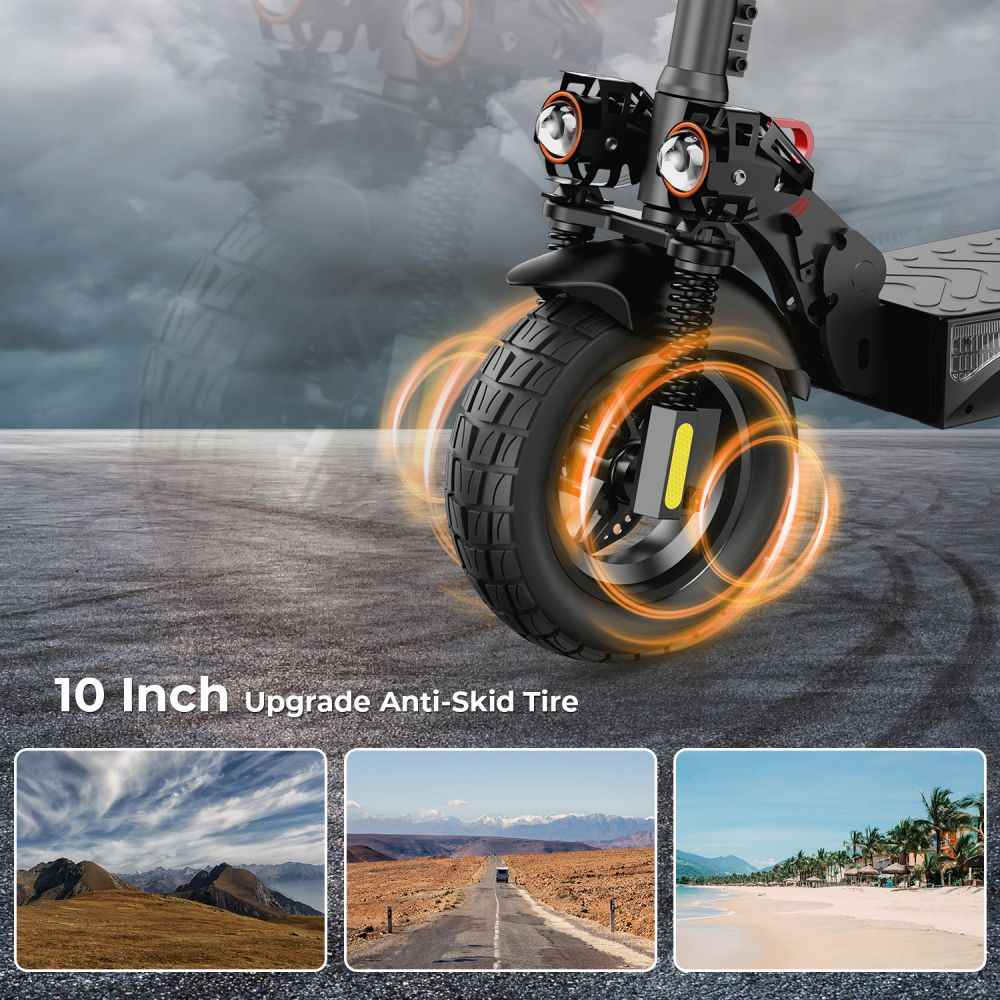 iSCOOTER iX4 10" Off-Road Electric Scooter with APP Control 800W Motor 48V 15Ah Battery