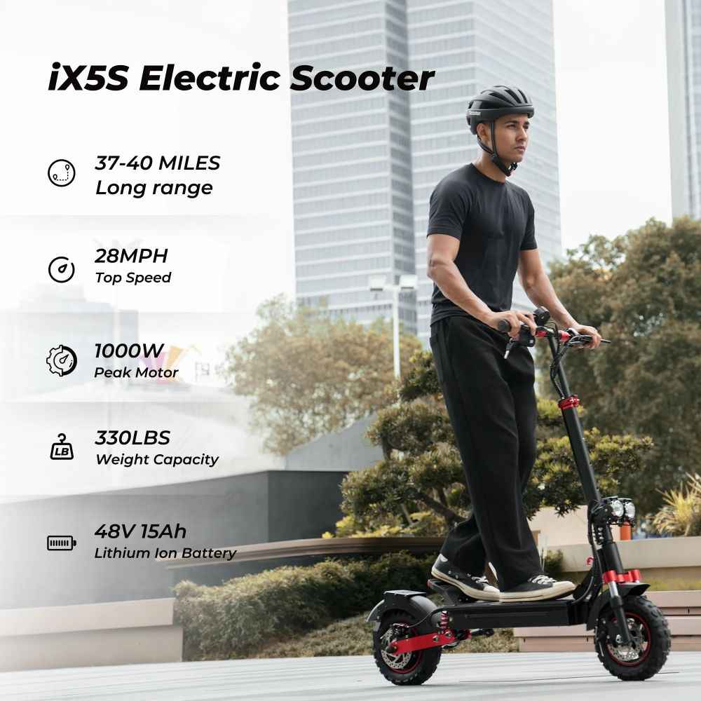iSCOOTER iX5S 11" Off-Road Electric Scooter 1000W Motor 48V 15Ah Battery