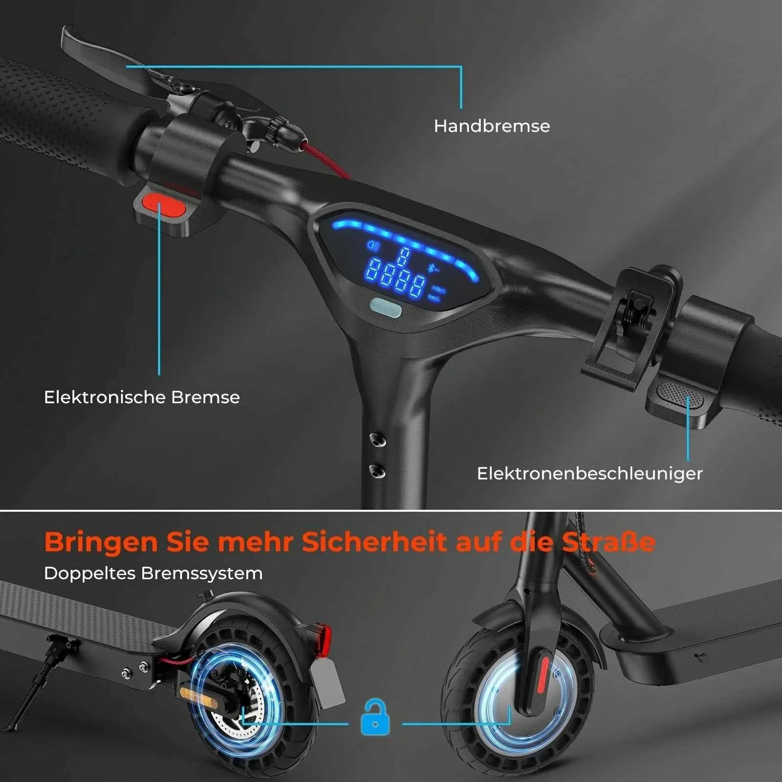 ISINWHEEL E9T Max 10" Commuting Electric Scooter 500W Motor 42V 10Ah Battery (ABE)