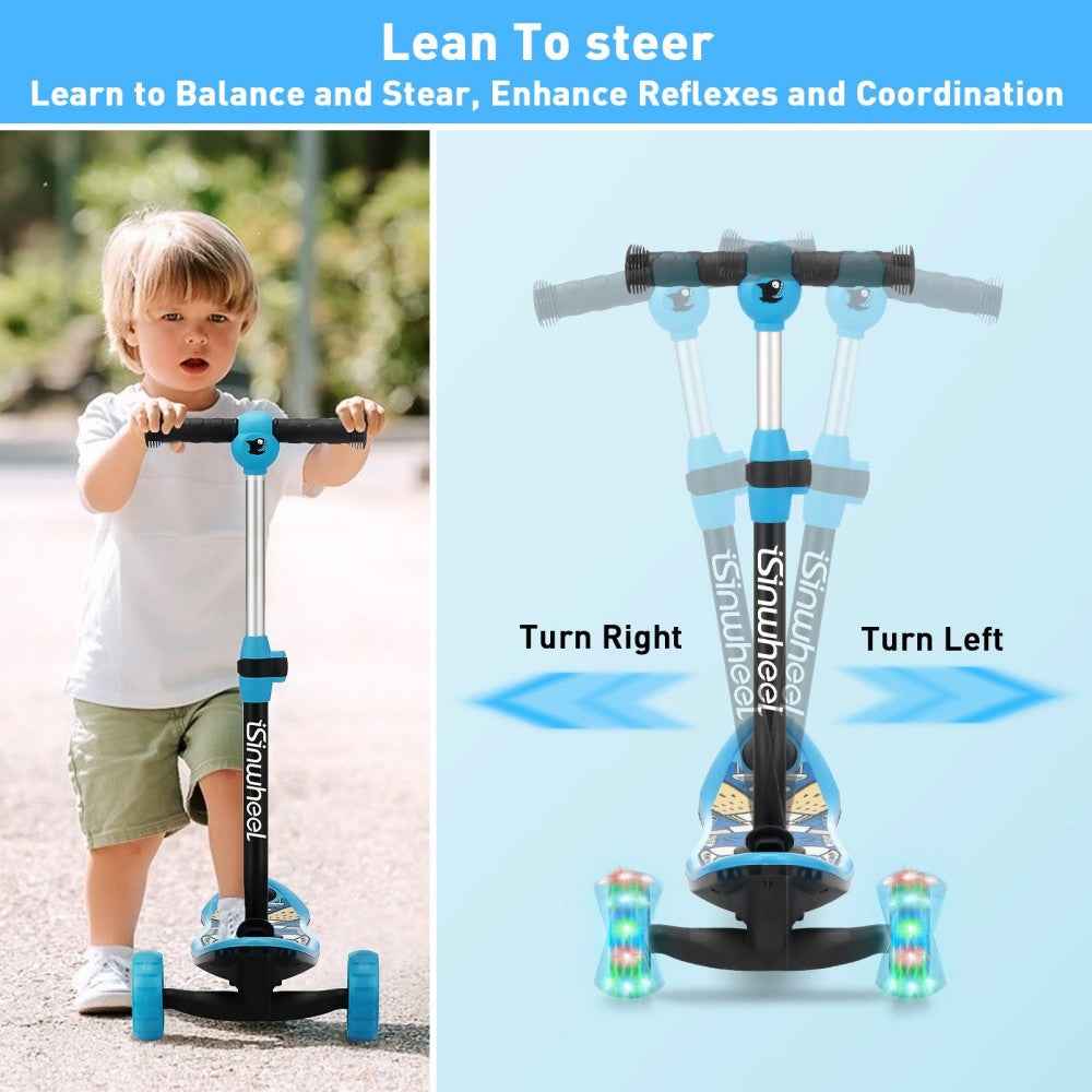 ISINWHEEL Mini Pro Kids 3 Wheel Electric Scooter 60W Motor 12.8-14.6V 5Ah Battery (2 IN 1 Design）