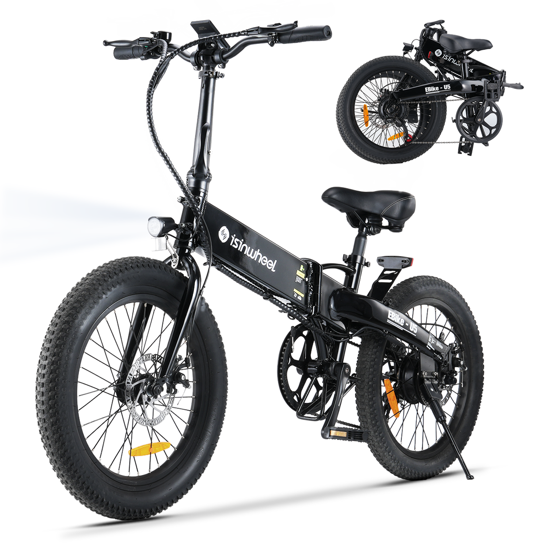 ISINWHEEL U5 20" Folding Electric Bike 500W Motor 48V 7.8Ah Battery - Orantek -