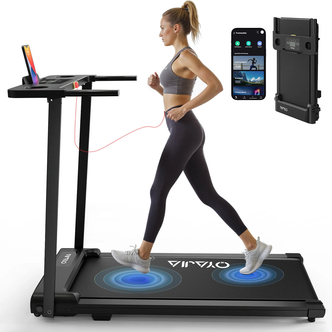 Walking Pad for Home 3in1 Folding Treadmill 2.5HP Smart Walking Treadmill with APP & LED Display - Orantek -