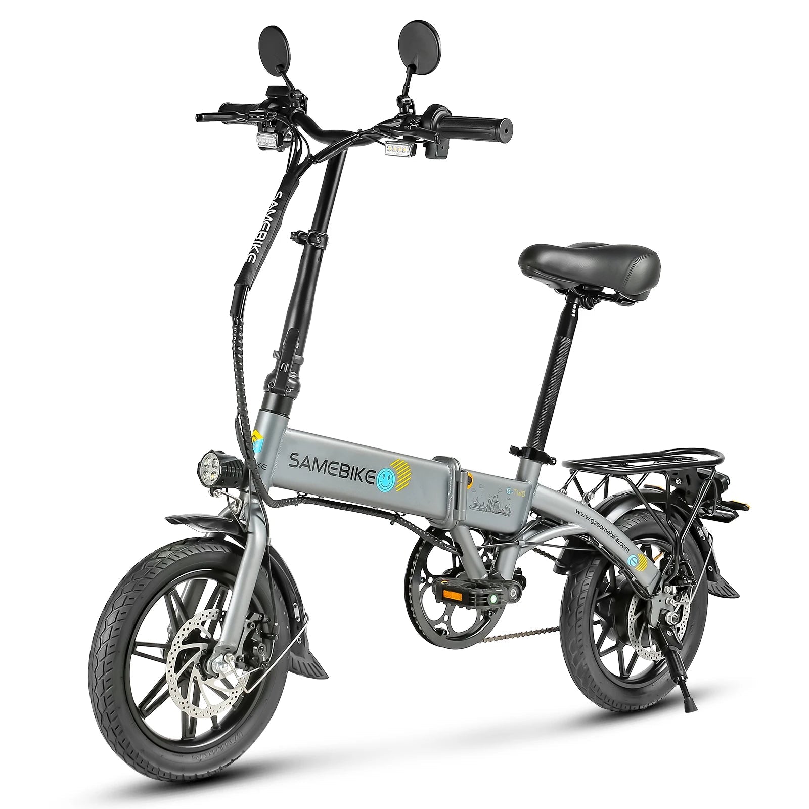Samebike YINYU14 Foldable Electric Bike 14" Mini ebike with 36V 7.8Ah Lithium Battery - Orantek -