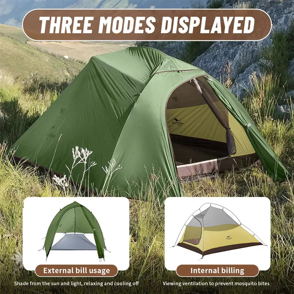 Naturehike Cloud Up 2 People Tent Ultralight 20D Camping Tent Waterproof Outdoor Hiking Travel Backpacking Cycling Fishing Tents - Orantek -