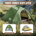 Naturehike Cloud Up 2 People Tent Ultralight 20D Camping Tent Waterproof Outdoor Hiking Travel Backpacking Cycling Fishing Tents - Orantek -