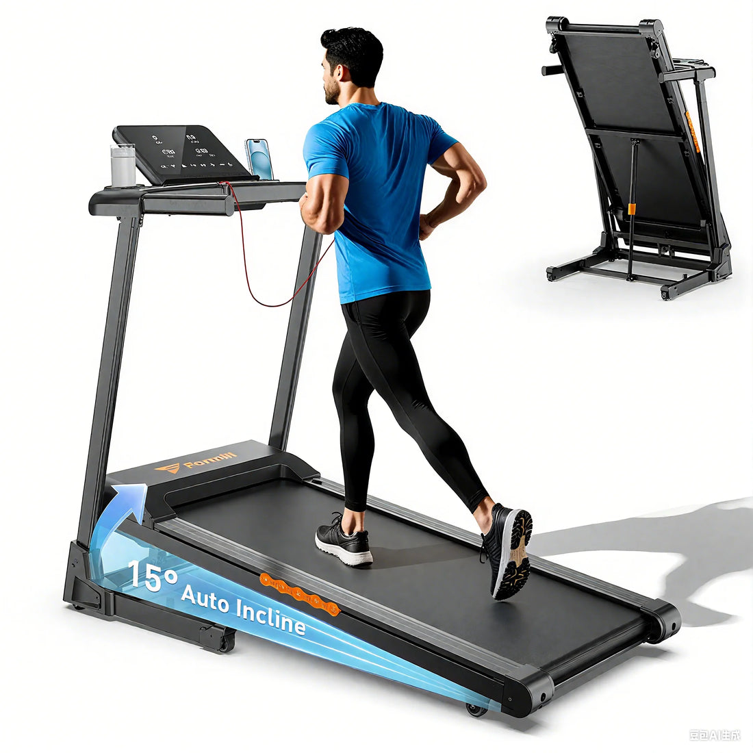 Formill Treadmill for Home Fitness –  3 Styles | Foldable, Incline & Handrail | Low Noise & Shock Absorption - Orantek -