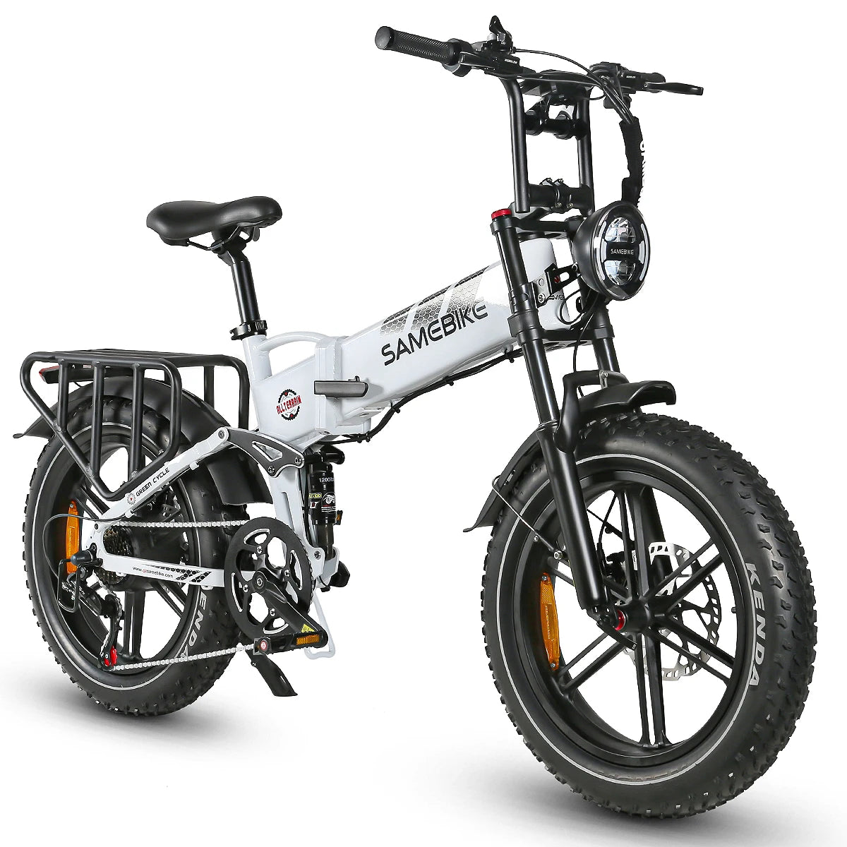 SAMEBIKE RS-A02 48V 17Ah Lithium Battery 1200w Fat Tire Foldable Electric Bike - Orantek -