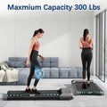 300lbs Treadmill for Home 2.5HP Treadmills Walking Pad LCD Digital Data Display 2in1 Walking Running Fitness Exercise Machine - Orantek -