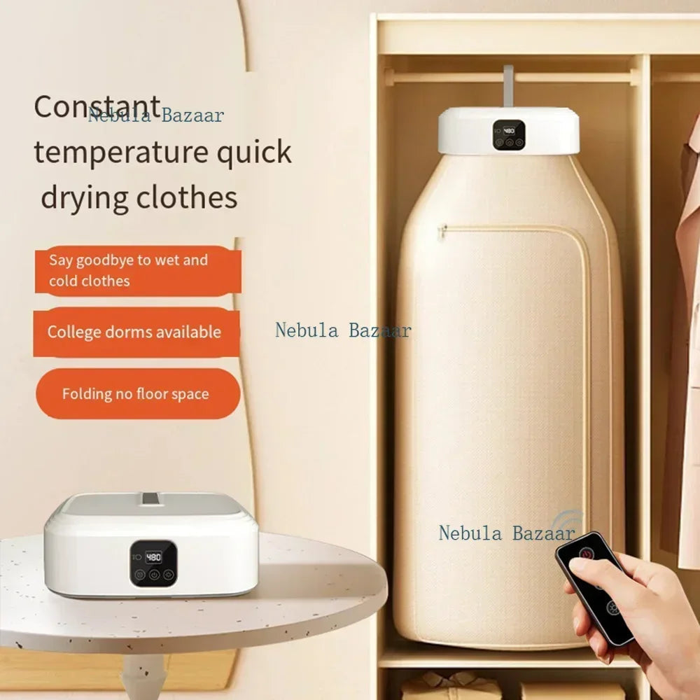 Portable Clothes Dryer, Foldable Mini Electric Laundry Dryer with Dryer Bag - Orantek -