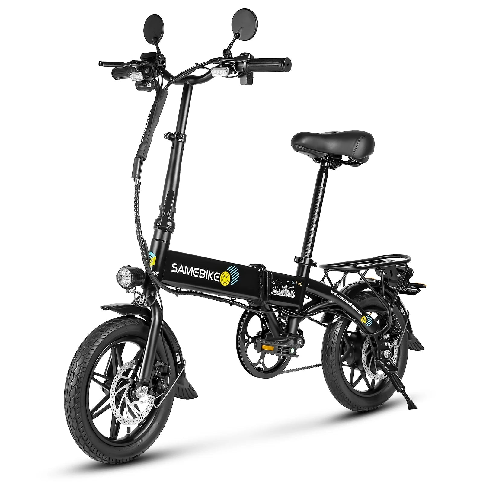 Samebike YINYU14 Foldable Electric Bike 14" Mini ebike with 36V 7.8Ah Lithium Battery - Orantek -