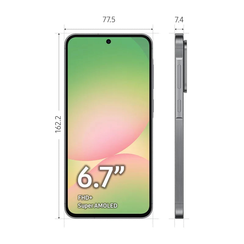 Samsung Galaxy A56 5G Smartphone Middle East Version Exynos 1580, 6.7" Super AMOLED Display, 120Hz, 50MP, 5000 mAh, NFC, IP67, N - Orantek -
