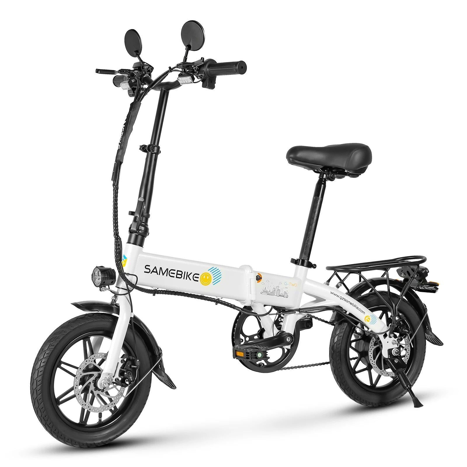 Samebike YINYU14 Foldable Electric Bike 14" Mini ebike with 36V 7.8Ah Lithium Battery - Orantek -