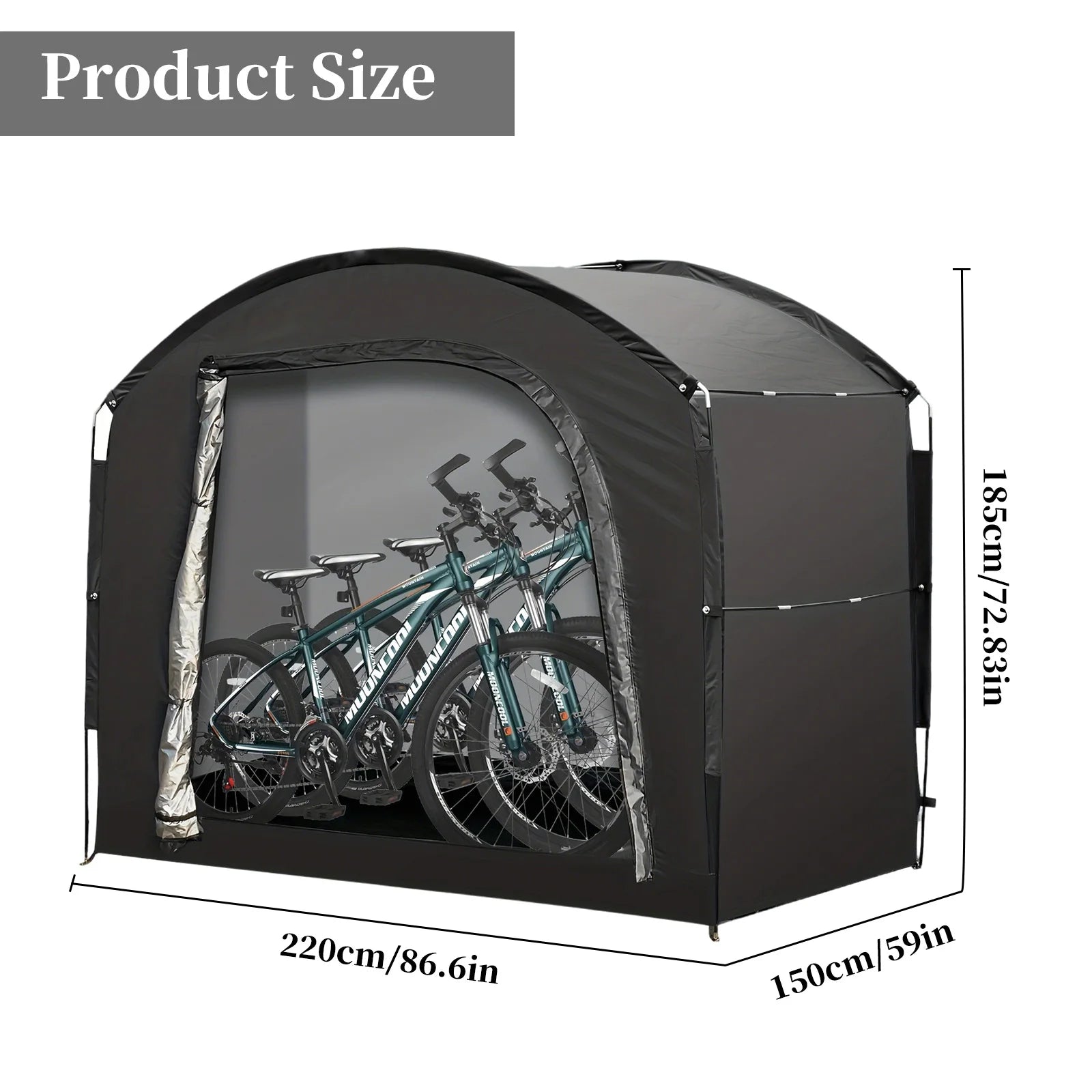 Bike Storage Shed Tent for 1-4 Bikes Portable Outdoor Bike Cover Bicycle Sunshade Covers Shelter Waterproof Durable Bike Tent - Orantek -