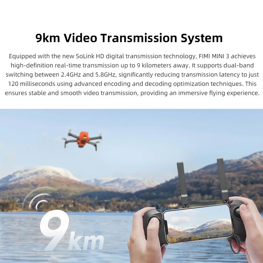 FIMI MINI 3 new Camera Drone 249g 4K 60fps AI Super Night Video 9KM flight distance1/2-inch 48MP Sensor mini pro drone - Orantek -