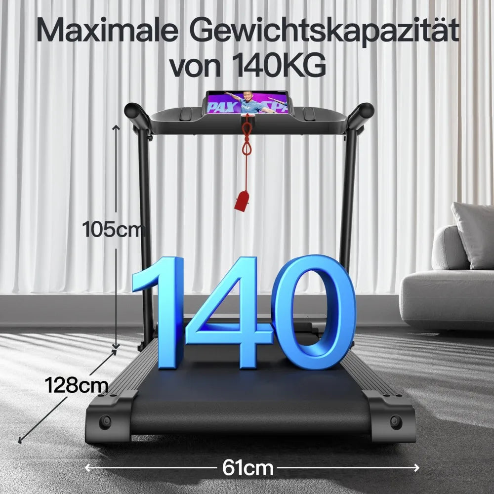 ROBORE P18 Folding Treadmill 14KM/H with Heart Rate Sensor, 3.0HP Brushless Motor, 136kg Weight Capacity - Orantek -