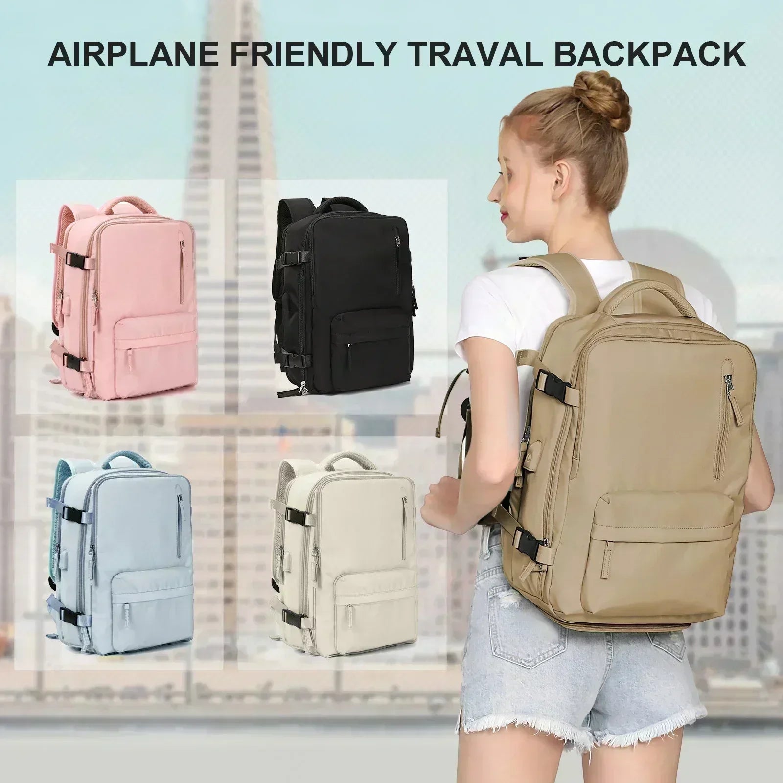 Backpack 40x30x20 Airplane, Cabin Hand Luggage Backpack, Laptop Backpack for Aeroplane Travel, School Backpack - Orantek -