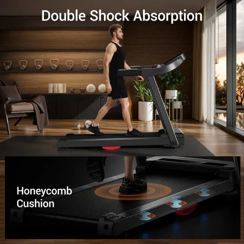 ROBORE P18 Folding Treadmill 14KM/H with Heart Rate Sensor, 3.0HP Brushless Motor, 136kg Weight Capacity - Orantek -