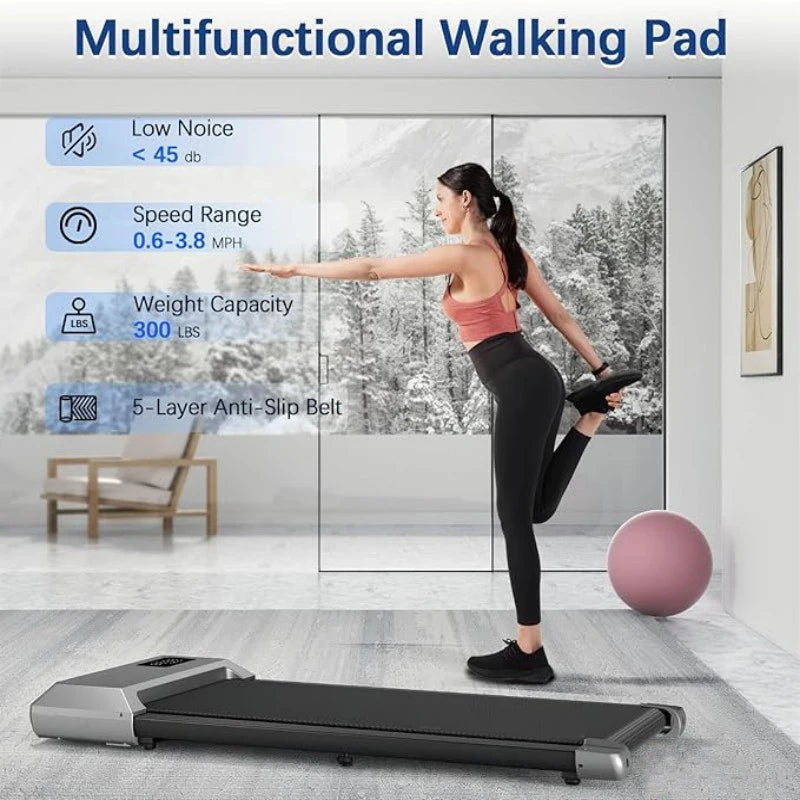 300lbs Treadmill for Home 2.5HP Treadmills Walking Pad LCD Digital Data Display 2in1 Walking Running Fitness Exercise Machine - Orantek -