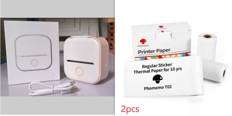 Portable Mini Thermal Label Printer Home Photo Printer Student Wrong Question Printer Bluetooth-compatible Mini Label Printer Price Tag - Orantek -