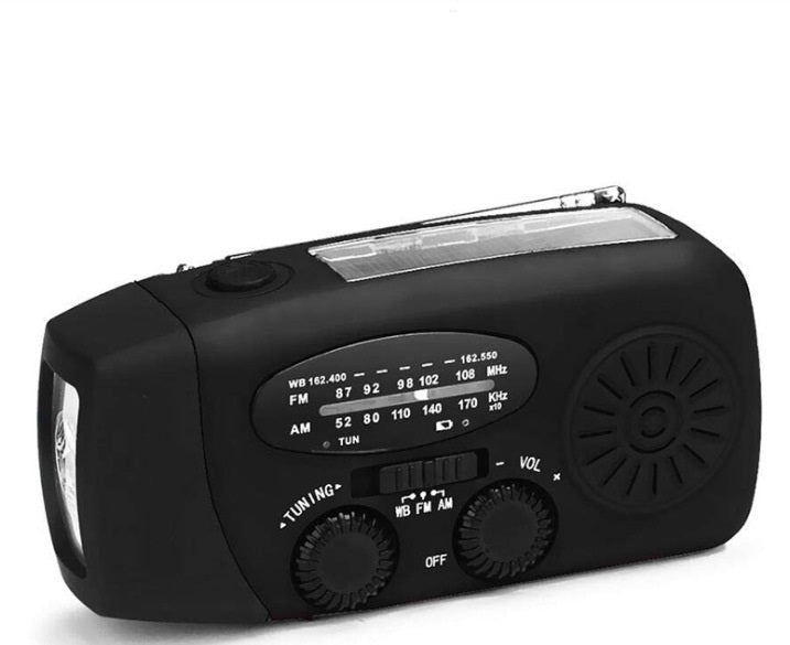 Solar hand crank USB charging radio flashlight - Orantek -