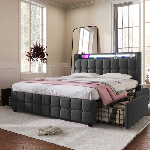Einzelbett Aus Holz Mit Matratze Size  160x200 - Orantek -