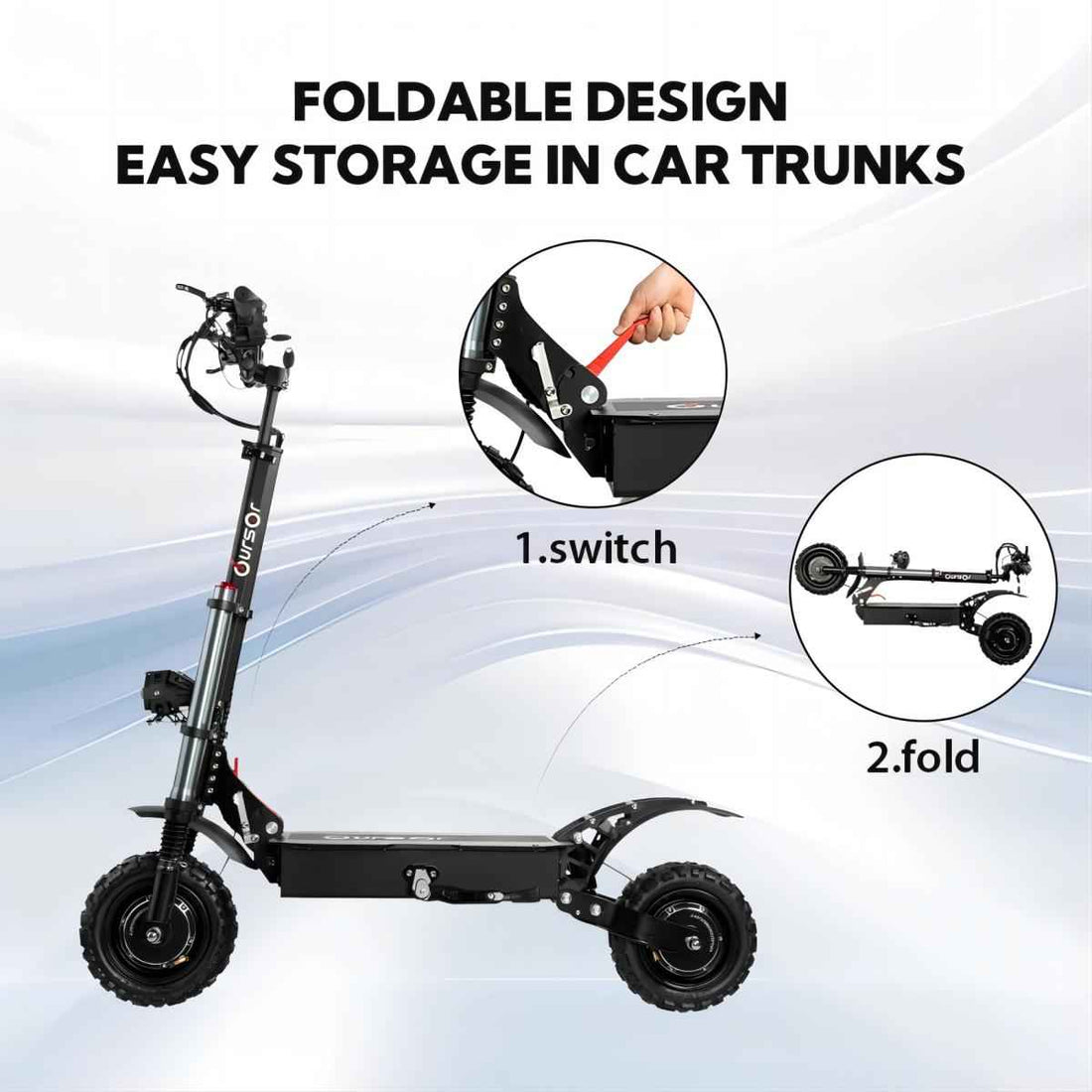 TOURSOR E5B 11" Folding Electric Scooter with Seat 2800W*2 Dual Motors 60V 40Ah Battery - Orantek -